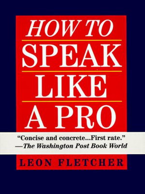 cover image of How to Speak Like a Pro